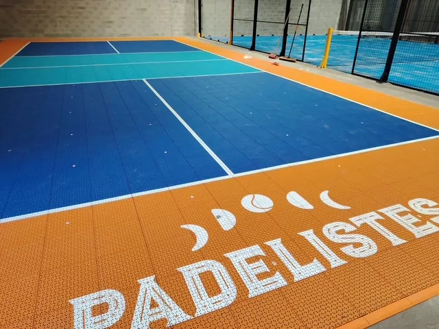 terrain de pickleball particulier avec panier de basket